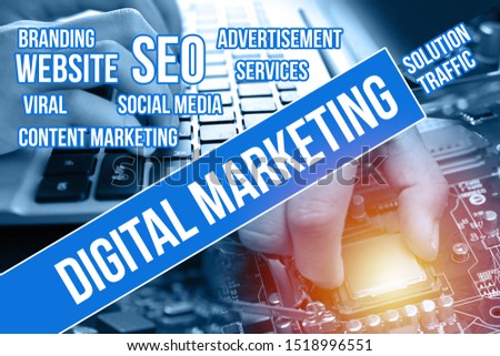 DIGITAL and ONLINE MARKETING Concept