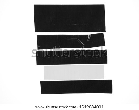 Set of banners color black gray scotch tape, sticky tape cut isolated on white background. can use business-paperwork-banner products