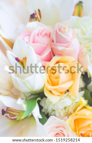 Beautiful wedding flowers bouquet background