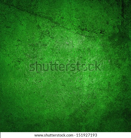 Grunge green paint wall background or texture 