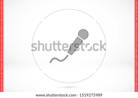 Microphone vector icon. Microphone for voice recording icon. Microphone for Studio icon . Microphone for karaoke icon