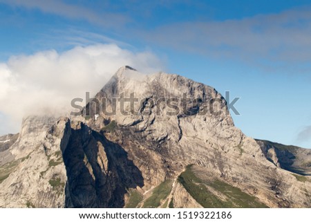 landscape of mountains and blue sky
