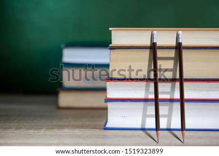 Stairs with pencil for effort and challenge in business to be achievement and successful concept.find opportunity and career part.

 Royalty-Free Stock Photo #1519323899