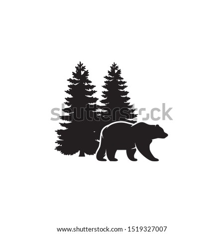 Bear logo design illustration template