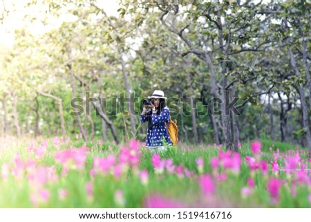 women Nature photographer in thailand