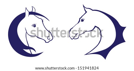 vector horse signs