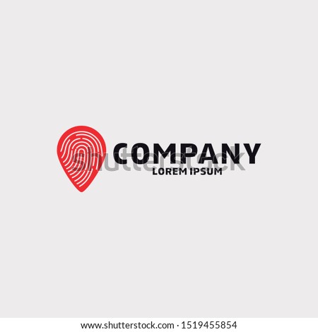 vector illustration red company security imagotype design. professional brand logo