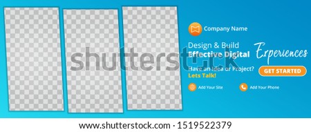 Modern template banner and cover for social media design, design for ads, file with layered