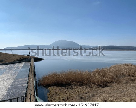 The bridge over the beautiful lake 