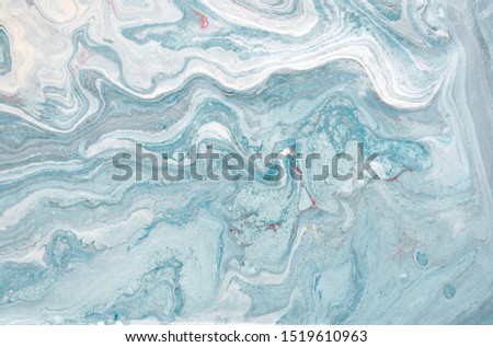 Blue marble abstract acrylic background. Marbling artwork texture. Liquid acrylic pattern Royalty-Free Stock Photo #1519610963
