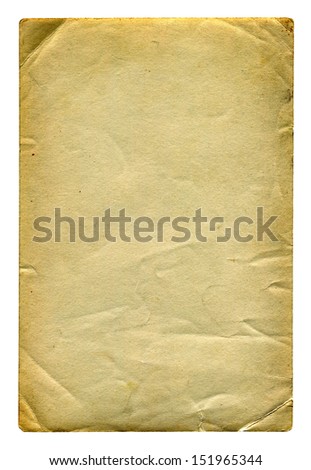 Old and Vintage Paper Isolated On The White Background
