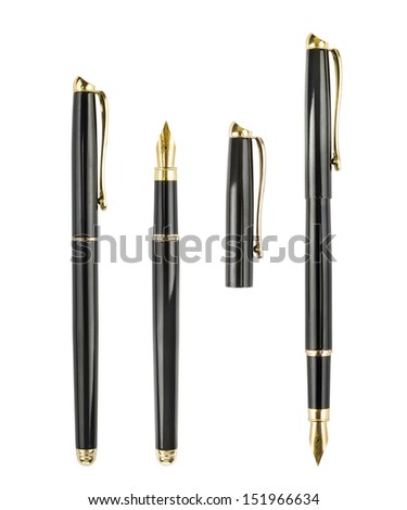 Fountain pen isolated on white background Royalty-Free Stock Photo #151966634