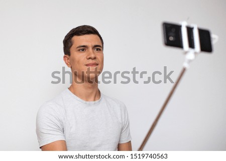 
 Selfies on white background. Image