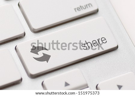 computer concepts, share button key