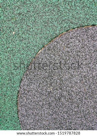 Background of non slippery rubber carpet for outdoor playground, selective focus. 