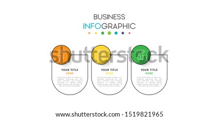Business infographic with step, number, or option vector template.