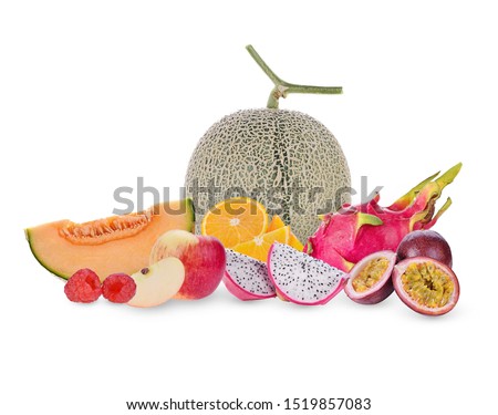  fruit  isolated on white background
