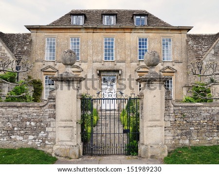 Entrance to an Georgian Era English Country Manor House