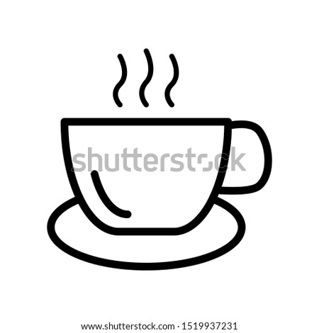Cup of coffee icon design. Cup of coffee icon in trendy flat style design. Vector illustration.
