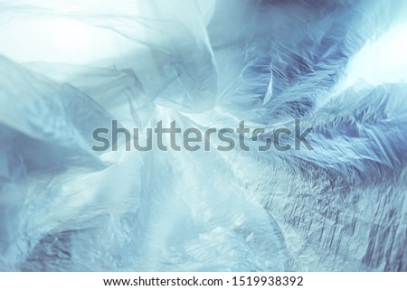 Beautiful plastic bag abstract background. No Plastic Bag Concept, save world, protect earth.