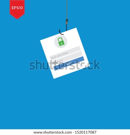 Illustration Vector: Phishing Attack on email account