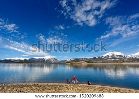 Lake Dillon- a large fresh water reservoir located in Summit County, Colorado Royalty-Free Stock Photo #1520209688