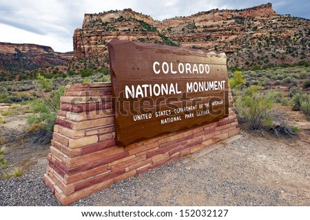 Colorado National Monument Entrance. State Park in Grand Junction, Colorado USA.