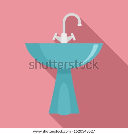 Washbasin icon. Flat illustration of washbasin vector icon for web design