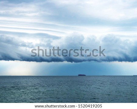 sea landscape with clouds. Photo