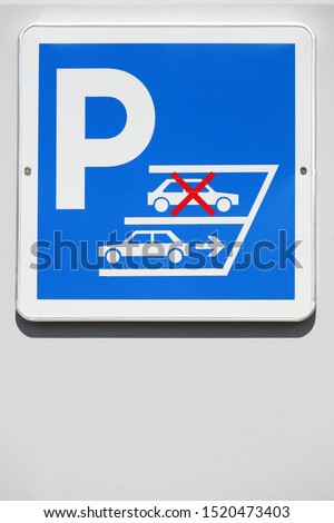 Reverse parking only sign at work 