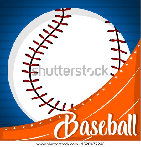Baseball poster with a baseball ball - Vector
