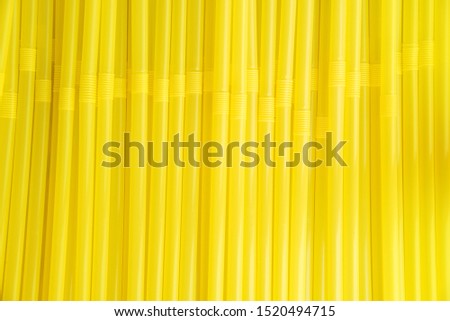 Straws plastic c background yellow screen many group plastic