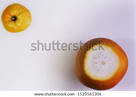 Orange isolate white background photo