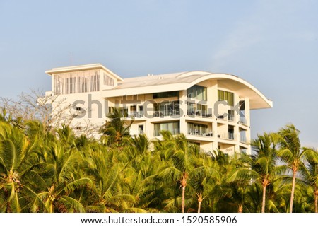 house on the beach, photo as a background