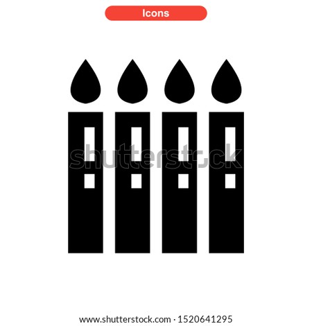 candle icon isolated sign symbol vector illustration - high quality black style vector icons
