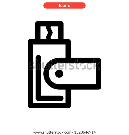 USB port icon isolated sign symbol vector illustration - high quality black style vector icons
