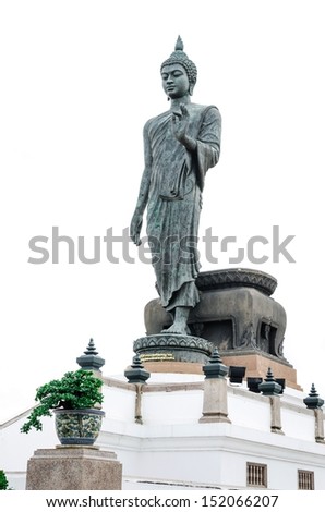 thailand buddha on white