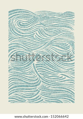 Sea waves pattern. EPS Vector file.
