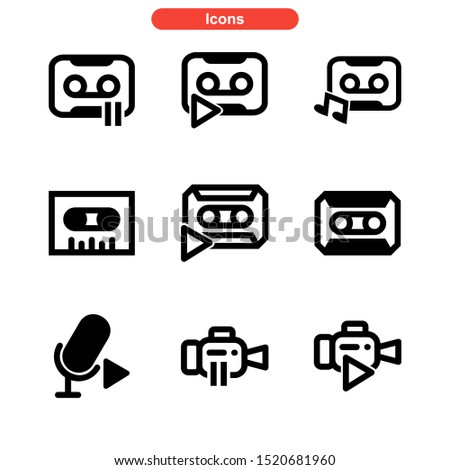 recording icon isolated sign symbol vector illustration - Collection of high quality black style vector icons

