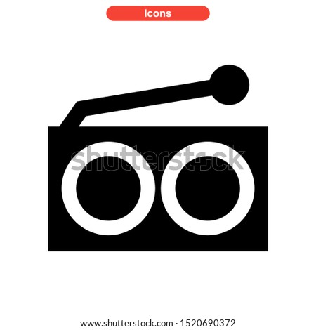 radio  icon isolated sign symbol vector illustration - high quality black style vector icons
