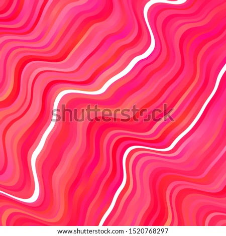 Light Red, Yellow vector pattern with curves. Brand new colorful illustration with bent lines. Best design for your ad, poster, banner.