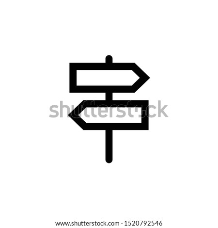 sign board arrow vector line icon