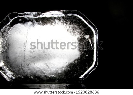 Ice block is water frozen into a solid state.