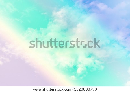 miracle sky colorful pastel. Sweet rainbow bright background