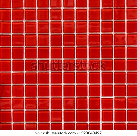 Red mosaic tiles. Abstract beautiful background.