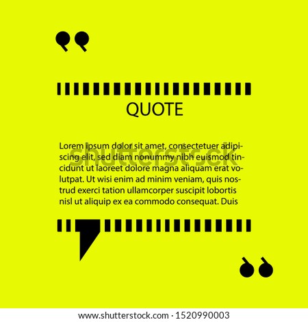 yellow quote bubble vector illustration