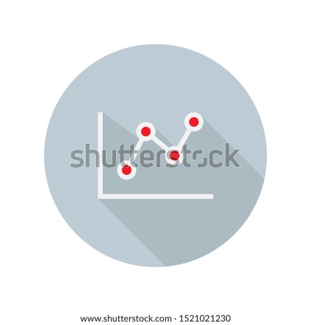 Bar Chart Analytics vector icon. Style is flat circled symbol, grey color, rounded angles, light gray background.