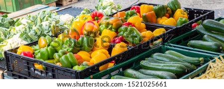 Organic vegetables at the weekly market
