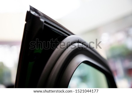elastic rubber at door for reduce sound outside a car .  Royalty-Free Stock Photo #1521044177