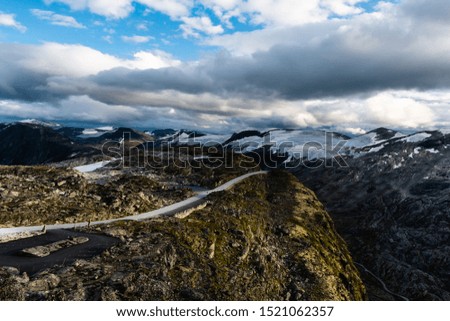 Road to Dalsnibba viewpoint in Summer Norway